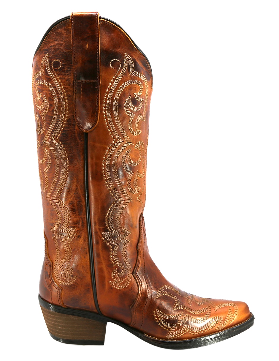 Bota Media pierna Western de Piel para mujer 4